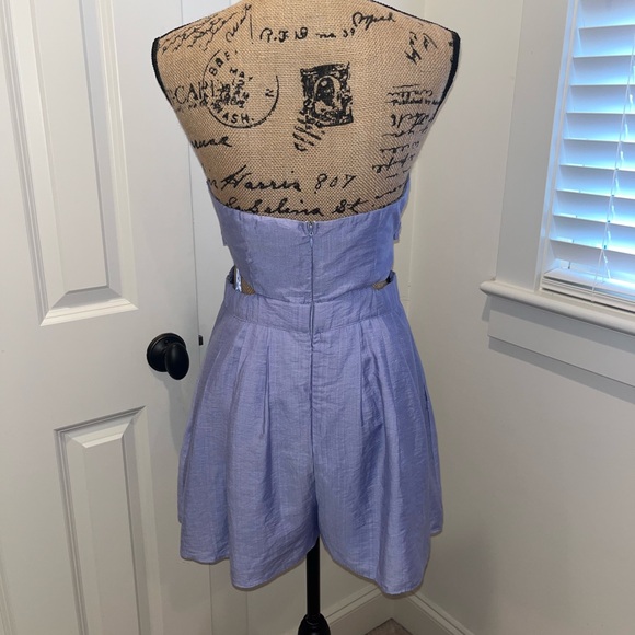 DO + BE Romper - purple cut out romper with pockets - Picture 4 of 4